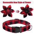 thumbnail image 3 of Collar navideño para perro ZHAOCHENG pajarita clásico a cuadros rojos, 3 of 5
