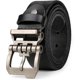 thumbnail image 3 of Cinturones para hombres grandes y altos, cinturón de cuero para hombre para jeans casuales, vestido de trabajo, todos los tamaños 28"-64" negro marrón ancho 1.45", 3 of 5