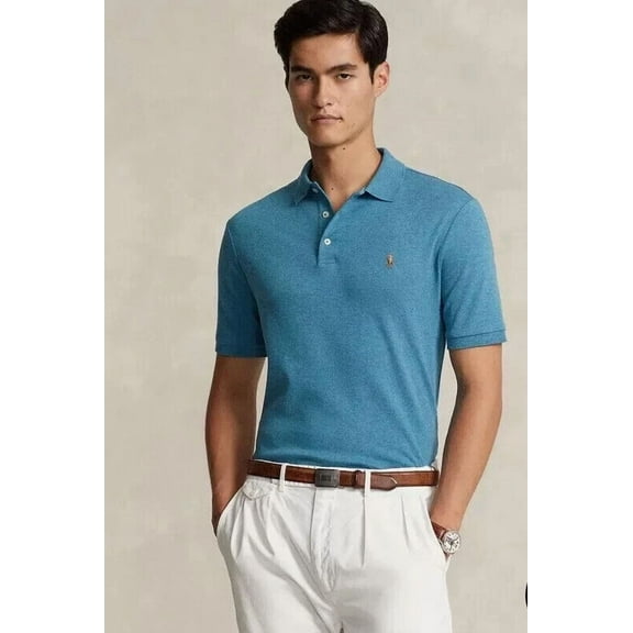 $125 Polo Ralph Lauren Mens Big & Tall Cotton Shirt, Marine Heather, 2LT