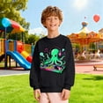 thumbnail image 2 of Byoo Toddler Boy Sweatshirt Casual Octopus Graphic Full Sleeve Crew Neck Pullover Top Soft Outdoor Shirt for Kids, 2 of 4