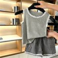 thumbnail image 6 of LvhaoGJOB Little Kids Girls Tank Top and Shorts Outfit Set - Elastic Waist, 6 of 6