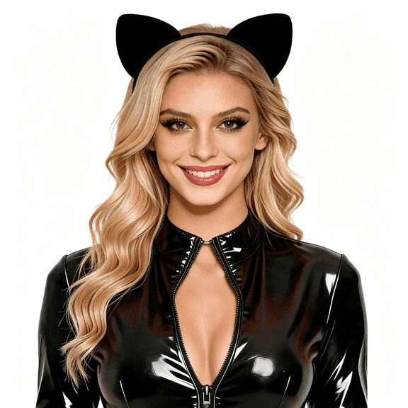 TUWAFE Furry Padded Cat Ears Headband Furry Cat Ears Headband