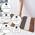 thumbnail image 3 of Rewenti Bathroom Rugs Soft and Absorbent Microfiber Bath Rugs Non-Slip Machine Washable Bath Mats for Bathroom Floor Tub and Shower, 3 of 7