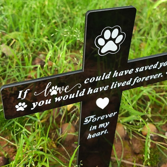 PPgejGEK Customizable Dog Memorial Plaque Acrylic Insert Pet Remembrance Personalized Tribute