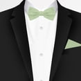 thumbnail image 2 of Jacob Alexander Men's Pre-Tied Banded Adjustable Solid Color Bow Tie - Honeydew, 2 of 4