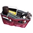 thumbnail image 3 of Vercord Purse Organizer Insert for Handbags Bag Organizers Inside Tote Pocketbook Women Nurse Nylon 13 Pockets Burgundy Medium, 3 of 5