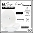 thumbnail image 2 of Vikko Pasta Bowls, 8.5 Inch Salad Bowls, White Soup Bowls, Fine Bone China Pasta Bowls, Set of 4, Microwave and Dishwasher Safe, 2 of 2