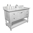 thumbnail image 6 of Montary Company 43 inch Engineered White Marble Stone Vanity Top with Ceramic Sink 1 Faucet Hole ( ONLY VANITY TOP), 6 of 9