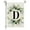 D, variant on GERsome Garden Flag Monogram 26Letter Family Last Name 11.81x17.71 Inch Double Sided Yard Flag for Outside Hanging Plants Artificial Camper Initial Decor, Small Burlap Spring Summer Floral Flag