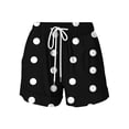 thumbnail image 6 of Only Moment Black and White Polka Dot Shorts Beach Shorts for Women Casual Loose Elastic Waist Drawstring Beach Cover Up Shorts ,XXL, 6 of 6