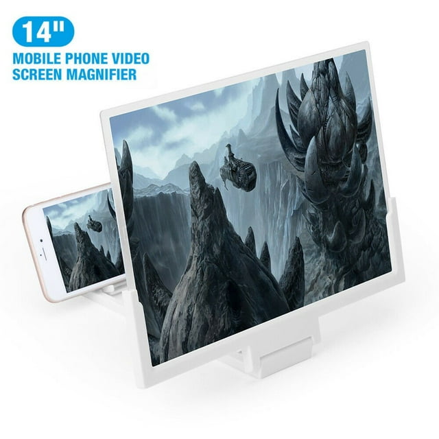 14” Screen Magnifier for Cell Phone - Enlarges The Screen 2-3 Times - Compatible with All Smartphones(Black)
