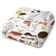 thumbnail image 3 of Mushroom Throw Blanket, Cute Retro Soft Warm Bed Bedding Blankets for Couch Bedroom Sofa Office, All Season Cozy Flannel Plush Blanket Girls Boys Gifts for Kids Teens Adults, 60"X50", 3 of 6