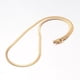 thumbnail image 2 of 1 collar de cadena de serpiente de acero inoxidable 304 con revestimiento iónico (IP) y cierre de mosquetón dorado, 2 of 2