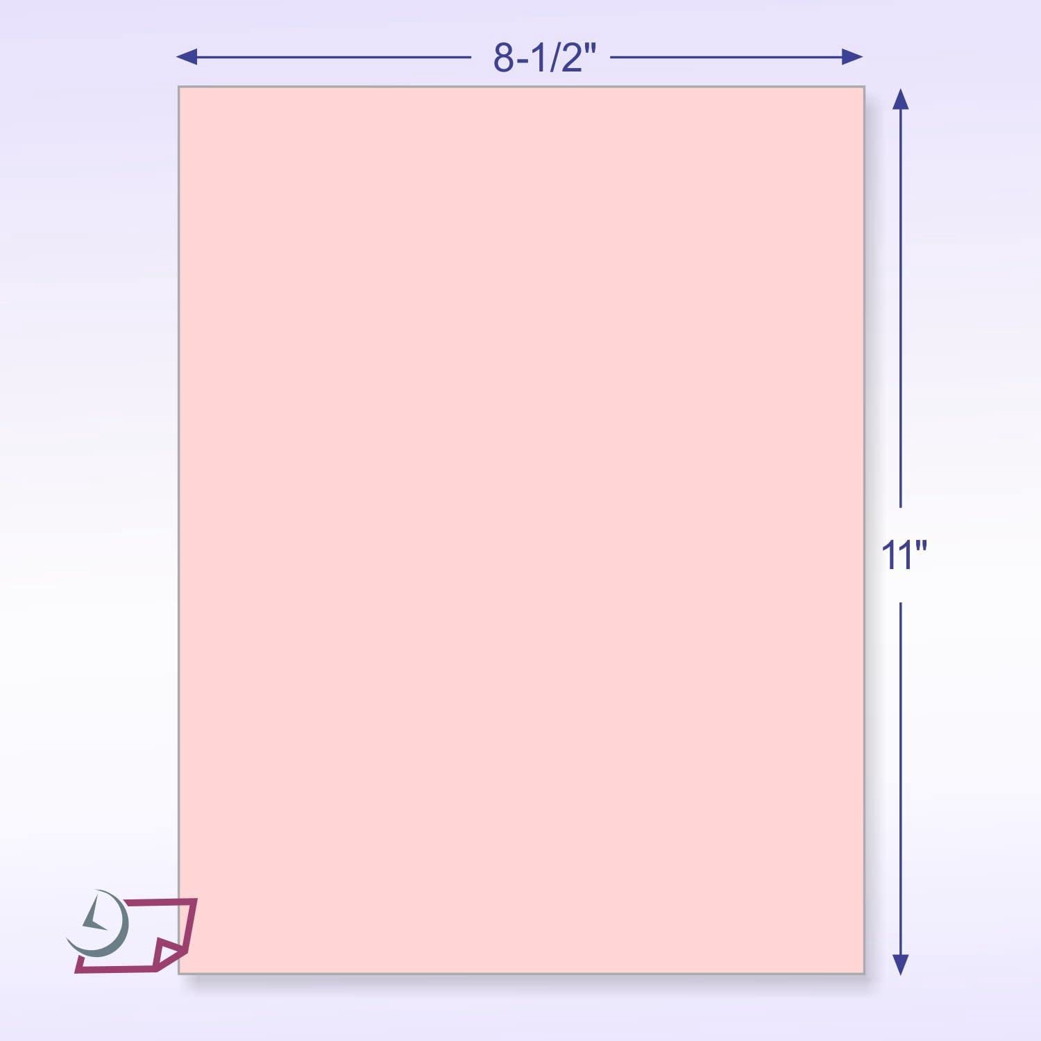 Pack of 500 Sheets 8-1/2" x 11" Letter Size CFB NCR Carbon-Less Paper, for Laser or Ink Jet Printer Pink CFB, Pack of 500