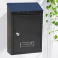 thumbnail image 2 of justharion Rust-proof Mailbox 22x6.5x30cm Wall Mounted Mail Box Secure Case Black, 2 of 8