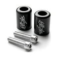 thumbnail image 2 of Krator Black Bar Ends Logo Hand Grips Handlebar End Caps Compatible with 2006-2012 Kawasaki Ninja 650R / EX650R, 2 of 3