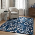 thumbnail image 3 of Madison Traditional 5' x 7' Dark Blue Polypropylene Indoor Area Rug, 3 of 7