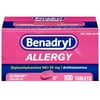 Benadryl Allergy Ultratabs Diphenhydramine HCl 25 mg Antihistamine Tablets, 100 Count