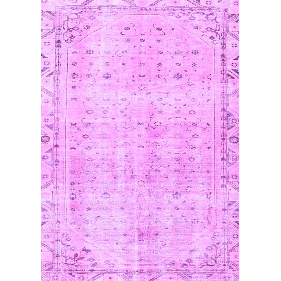 Ahgly Company Indoor Rectangle Persian Purple Traditional Area Rugs, 2' x 5'