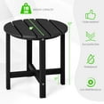 thumbnail image 3 of Table d'Appoint Adirondack de Patio 18 Pouces Résistant aux Intempéries en HDPE pour Jardin Noir, 3 of 10