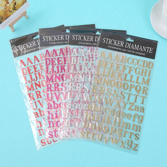 Soimiss Decorating Sticker Alphabet Stickers Random Color 10 Sheets