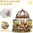 thumbnail image 6 of Lzvxtym DIY Miniature Dollhouse Kit,1:24 Scale 3D Wooden Tiny House Kit with LED Light and Furniture,Handmade Miniature House Kit for Teen Adults, 6 of 11