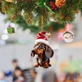 thumbnail image 3 of Tnobhg Cute Christmas Tree Pendant Cartoon Puppy Hanging Ornament Acrylic Art Craft Ornament Car Rearview Mirror Decoration Christmas Home Decoration Gift, 3 of 8