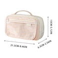 thumbnail image 2 of Hyknon Magnetic Checkered Pencil Cases, Large Pencil Case Pouch with Transparent Lid, Multi Compartments Stationery Bag with Handheld, Multi-Functional Pen Bag for Office Travel Daily, Coffee, 2 of 6