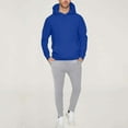thumbnail image 2 of Txeol Mens Sweatsuit 2 Piece Set Hoodies and Sweatpants Long Sleece Pullover Sweatshirts and Drawstring Jogger Pants with Pockets Oversized 2 Piece Lounge Suits L,Blue, 2 of 8