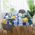 thumbnail image 3 of Yayeee Tablecloths 54" x 72" Rectangle Wrinkle Resistant Party Table Cover, Cartoon Lemon Leaves, 3 of 8
