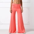 thumbnail image 7 of Shadoumai 2026 Coral Fold Over Yoga Pants, On-Trend Solid Wide Leg Loose Fit Lounge Pants with Ruched Waist, for Yoga Sports Everyday, 7 of 7