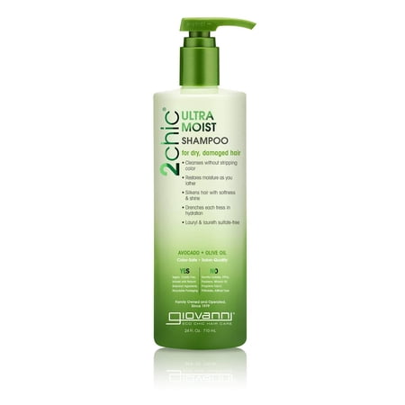 Giovanni Cosmetics Ultra Moist Shampoo With Avocado And Olive Oil  24 Oz  Pack of 2