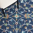 thumbnail image 6 of SAFAVIEH Micro-Loop Lavina Medallion Area Rug, Blue/Ivory, 5' x 5' Round, 6 of 8