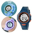 thumbnail image 4 of Reloj digital deportivo para niños, relojes electrónicos impermeables libre, reloj de con , cronómetro, calendario, Azul oscuro, 4 of 8