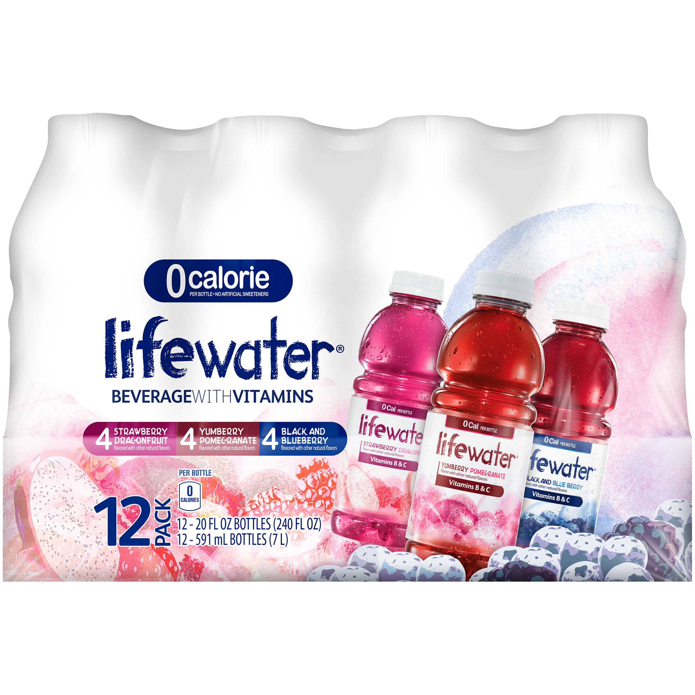Sobe Water Variety Pack Vitamin Enhanced Water Drink, 20 oz, 12 Pack