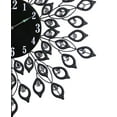 thumbnail image 3 of Three Star Import & Export YC1020 28 in. Round Black Peacock Feather Style Wall Clock, 3 of 3