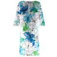 thumbnail image 3 of Robe de Mode pour Femmes Coton Lin Été Rétro Décontracté Pull Imprimé Sexy Manches Courtes Robe, 3 of 4