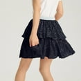 thumbnail image 4 of Toimothcn Girls Tulle Skirts Casual Star Sequins Printed Shiny Ruffled Skirts Low Waist A Line Carnival Stage Performance Princess Mini Skirt 18-24 Months, 4 of 4