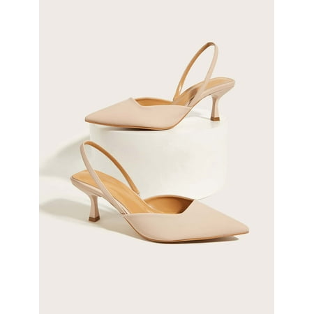 

Neon Green Point Toe Slingback Pumps Women‘s Footwear