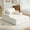 Beige, variant on Daluvenix 51 Inch Chaise Lounge Chair Indoor Oversized Corduroy Upholstered Boneless Sofa Bed Deep Seat Sleeper Couch Reading Chairs Cloud Sofas Couches for Living Room