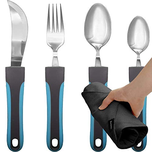 BUNMO Adaptive Utensils Weighted Knives Forks and Spoons Silverware