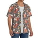 thumbnail image 2 of Fotbe Foxes Camisa Estampada de Manga Corta para Hombre, Casual de Verano, Estilo Playero, Sin Arrugas-Medium, 2 of 5