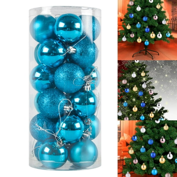 24 Uds bolas colgantes de Navidad, proyectos de bricolaje, decoraciones artesanales inastillables, adornos navideños para bodas, año Nuevo y Navidad Macarena Bolas colgantes