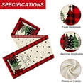 thumbnail image 6 of Winter Christmas Table Runner Watercolor Red and Black Buffalo Plaid Christmas Trees Merry Xmas Runner, Seasonal Winter Holiday Kitchen Dining Table Decoration for Indoor Outdoor Home Party 13 x 72, 6 of 6