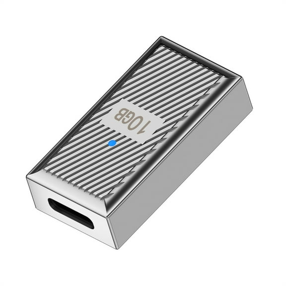 FVH USB-C USB 3.1 Type C Female to USB 3.0 A Female 10Gbps OTG Data 120W Power Adapter Alloy Shell Mecha Cyberpunk Style