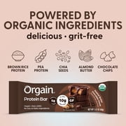 Orgain Organic Vegan Protein Snack Bars, Peanut Butter Chocolate Chunk, 1.41oz (Pack of 12)