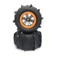 thumbnail image 2 of Neumáticos para vehículos RC, llantas hexagonales negras y naranjas para RC en coche de carretera para exteriores, 2 of 8