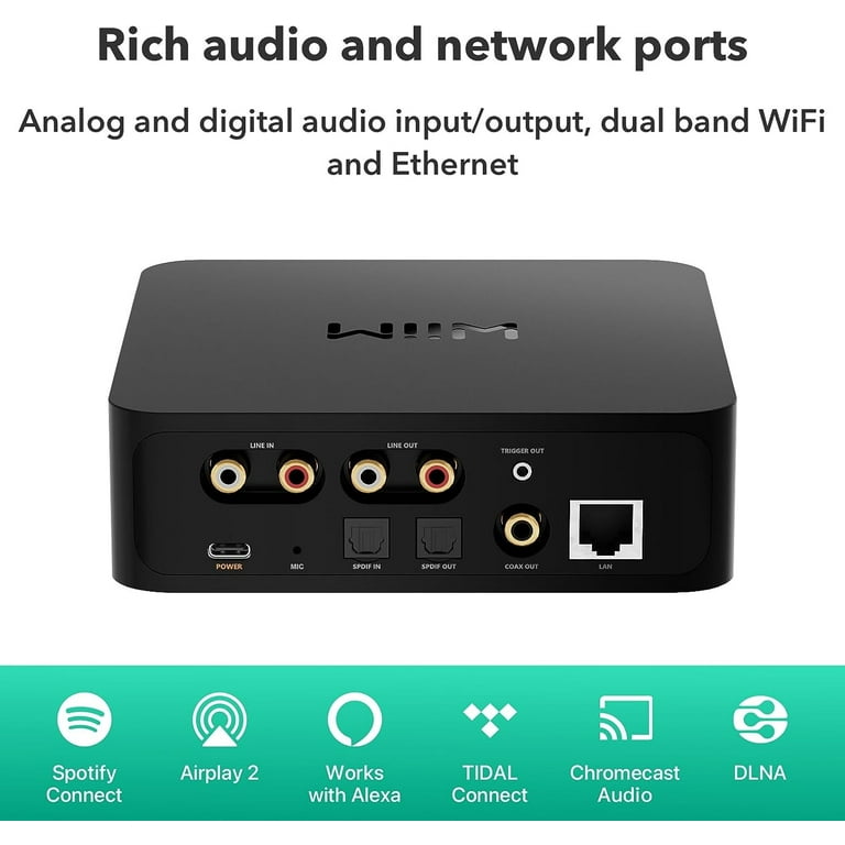WiiM Pro Plus AirPlay 2 Receiver, Chromecast Audio, Multiroom Streamer with  Premium AKM DAC 