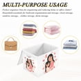 thumbnail image 7 of Foldable Fabric Storage Bin With Handle Collapsible Basket Box Storage With Lid Organizer Mother & Daughter Clipart, 7 of 7