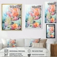 thumbnail image 4 of Designart "Soft Hues Coral Watercolor I" Coastal Coral Under Water Floater Framed Wall Decor, 4 of 5